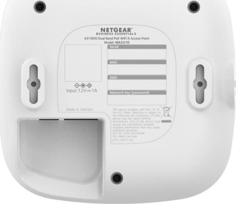 Netgear WAX210 1800 Mbit/s Vit Strömförsörjning via Ethernet (PoE) stöd