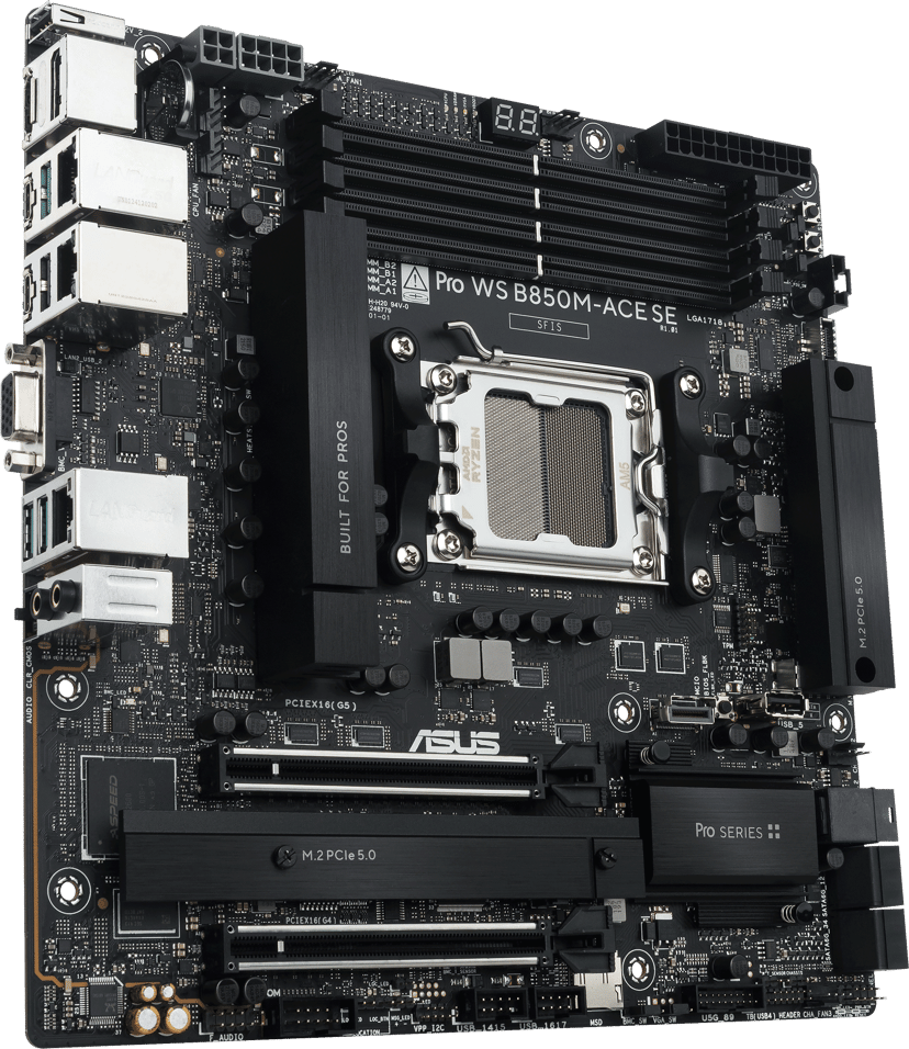 ASUS Pro WS B850M-ACE SE AM5 Micro-ATX Moderkort