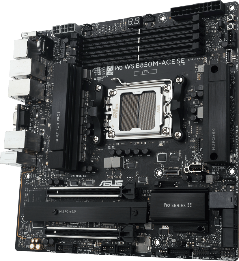 ASUS Pro WS B850M-ACE SE AM5 Micro-ATX Moderkort