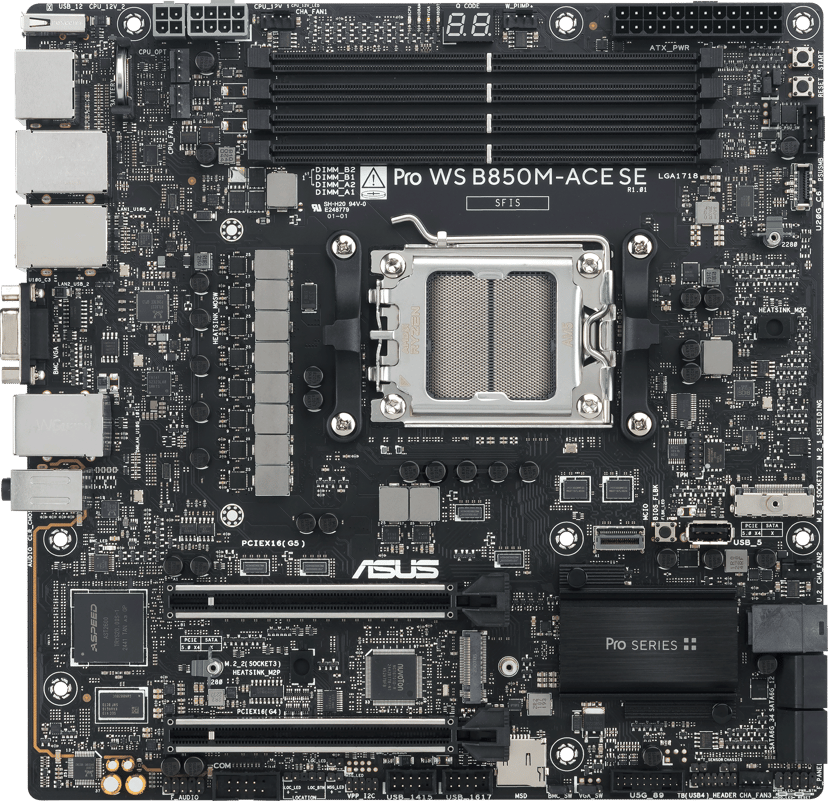 ASUS Pro WS B850M-ACE SE AM5 Micro-ATX Moderkort