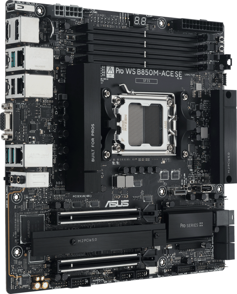 ASUS Pro WS B850M-ACE SE AM5 Micro-ATX Moderkort