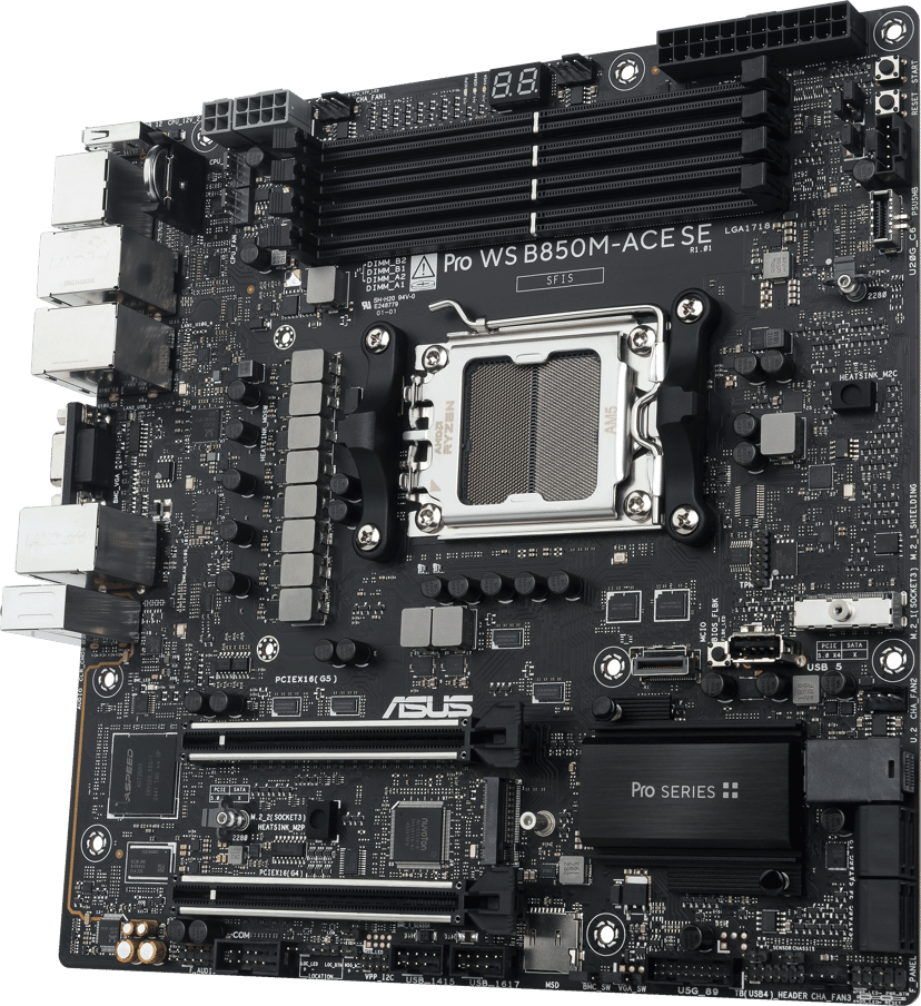 ASUS Pro WS B850M-ACE SE AM5 Micro-ATX Moderkort