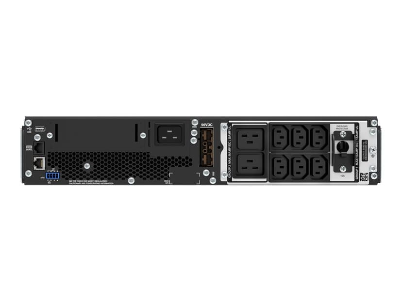 APC Smart-UPS On-Line SRT3000RMXLW-IEC - 3000VA, 6x C13, 2x C19 uitgang, rackmountable, 208V/230V input