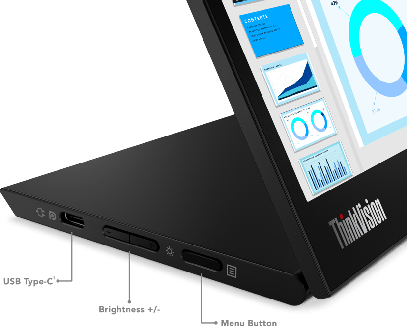 Lenovo ThinkVision M14d  - (Kuppvare klasse 2) 14" 2240 × 1400pixels IPS 16:10 60Hz