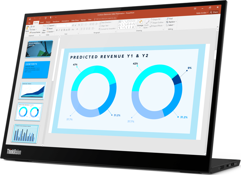 Lenovo ThinkVision M14d - (Fyndvara klass 2) 14" 2240 × 1400pixels IPS 16:10 60Hz