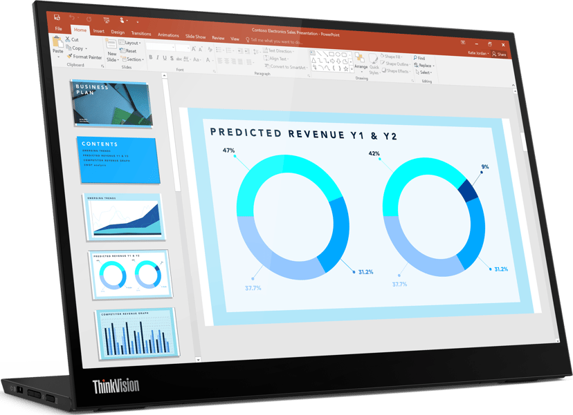 Lenovo ThinkVision M14d - (Fyndvara klass 2) 14" 2240 × 1400pixels IPS 16:10 60Hz