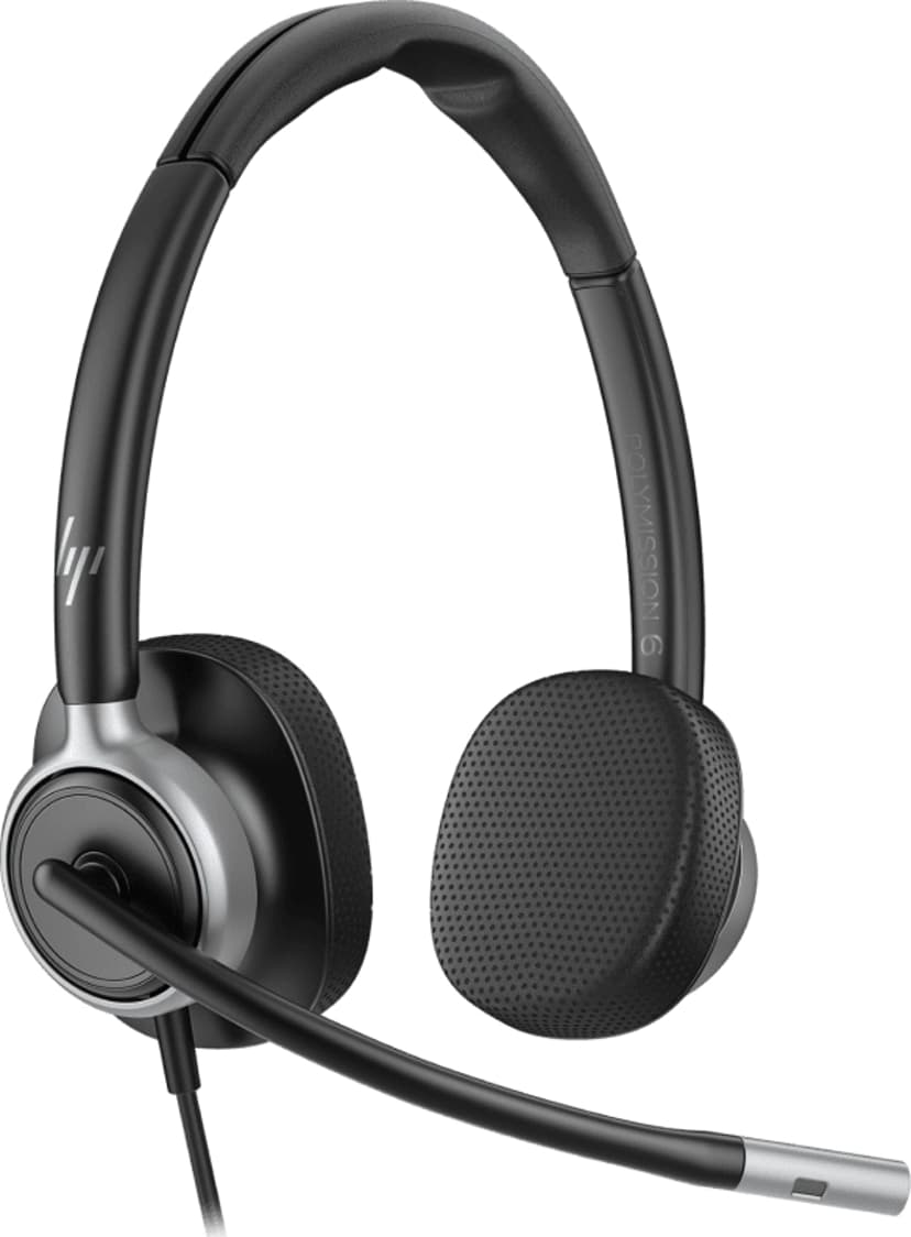 HP Poly Mission 625 Stereo USB-A, USB-C Microsoft Teams Musta