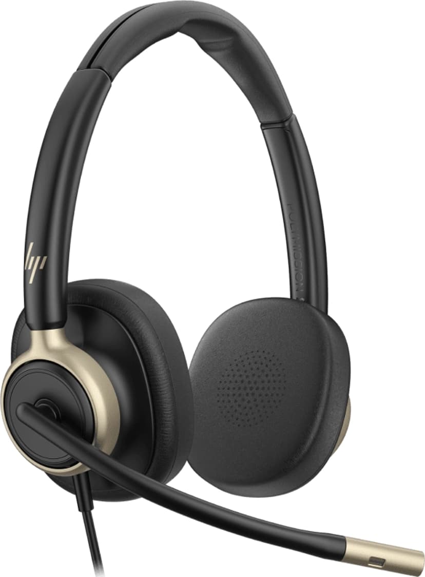 HP Poly Mission 825 Stereo USB-A, USB-C Microsoft Teams Zwart