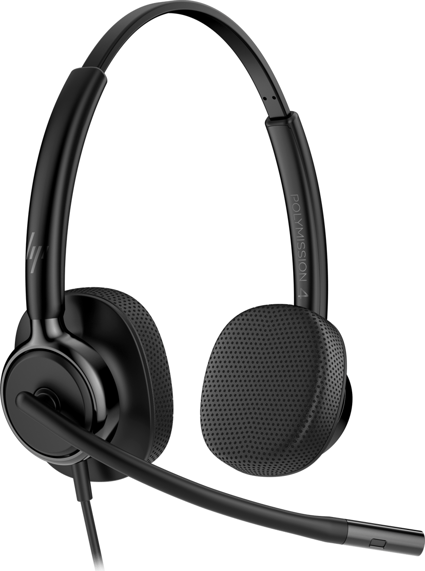 HP Poly Mission 425 Stereo USB-A, USB-C Microsoft Teams Zwart