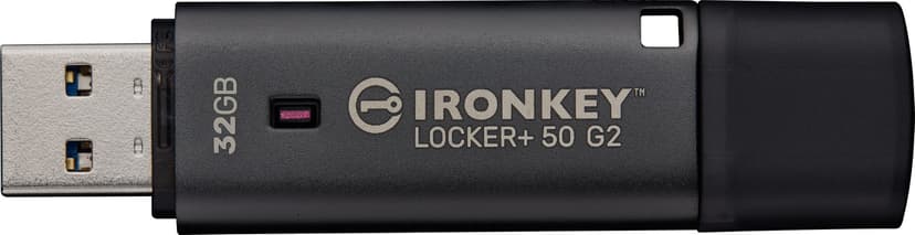 Kingston IronKey Locker Plus 50 G2 32GB USB-A Svart