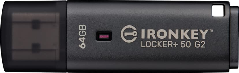Kingston IronKey Locker Plus 50 G2 64GB USB-A Svart