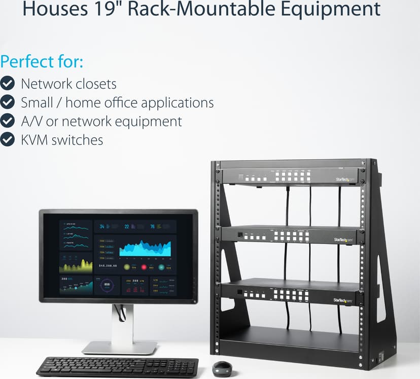 Startech Heavy duty rack met twee stijlen