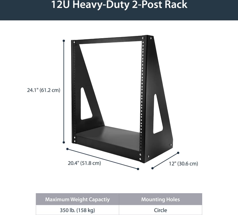 Startech Heavy duty rack met twee stijlen