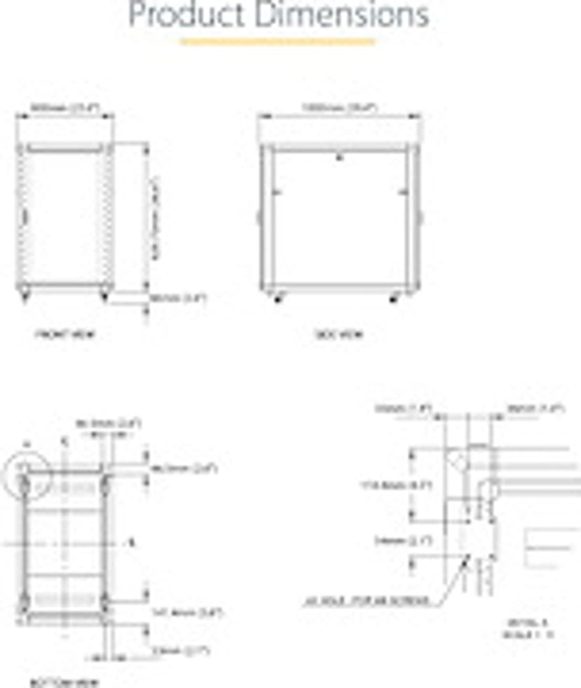 Startech 18U 19" Server Rack Cabinet