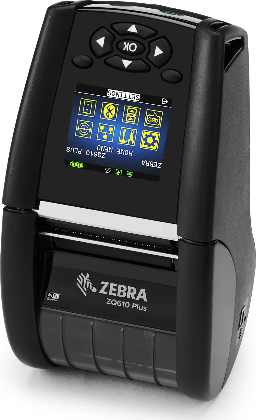 Zebra ZQ620 Plus DT 203 dpi Mini-USB/BT/WiFi med batteri