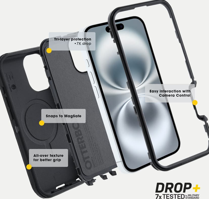 Otterbox Defender MagSafe v2 iPhone 16 Svart