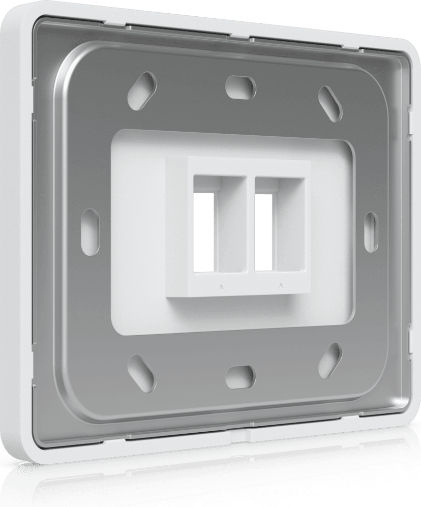 Ubiquiti UACC-WP-KEYSTONE-H-2P platta och ram till strömbrytare och vägguttag Vit