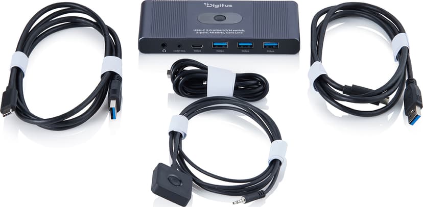 Digitus DS-12855 KVM-kytkin Harmaa