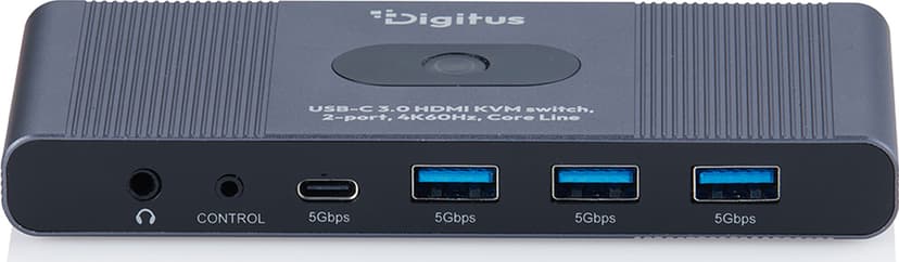 Digitus DS-12855 KVM-kytkin Harmaa