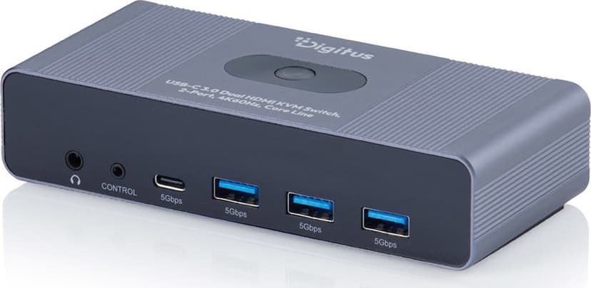 Digitus DS-12856 KVM-kytkin Harmaa