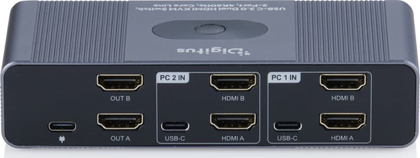 Digitus DS-12856 KVM-kytkin Harmaa