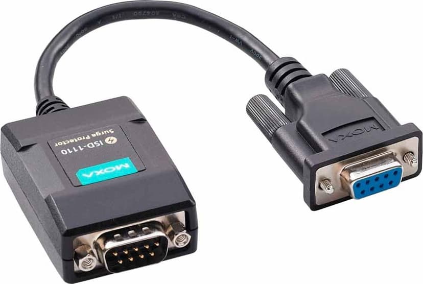 Moxa ISD-1110-T överspänningsskydd Svart 0 AC-utgångar 1 m