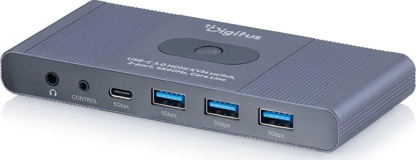 Digitus DS-12855 KVM-kytkin Harmaa