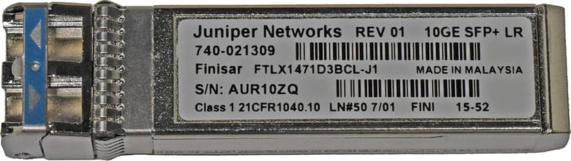 Juniper Networks SFP+, 10G, MMF 220m and SMF 300m, Duplex LC connector