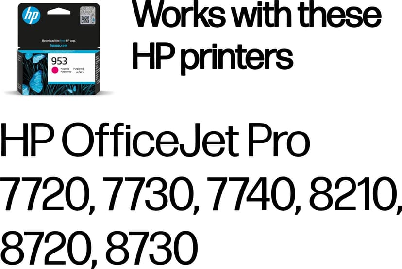 HP Blæk Magenta 953 - OfficeJet Pro 8710/8720/8730/8740