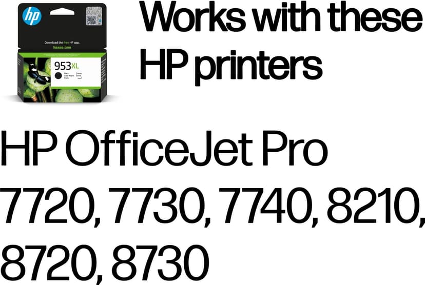 HP Muste Musta 953XL - OfficeJet Pro 8710/8720/8730/8740