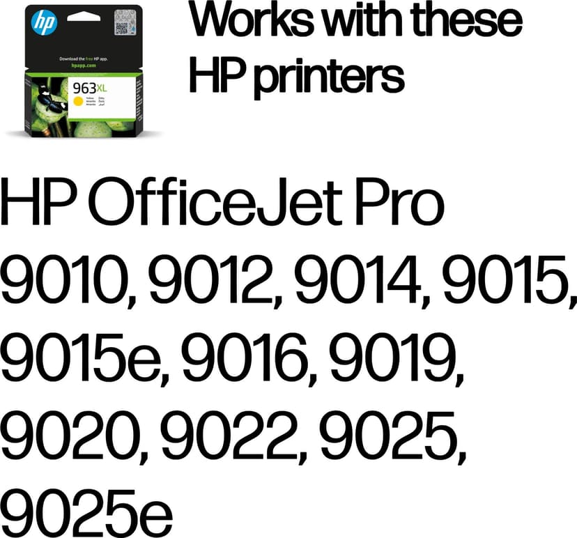 HP Blekk Gul No 963XL 1,6K – OfficeJet Pro 9010