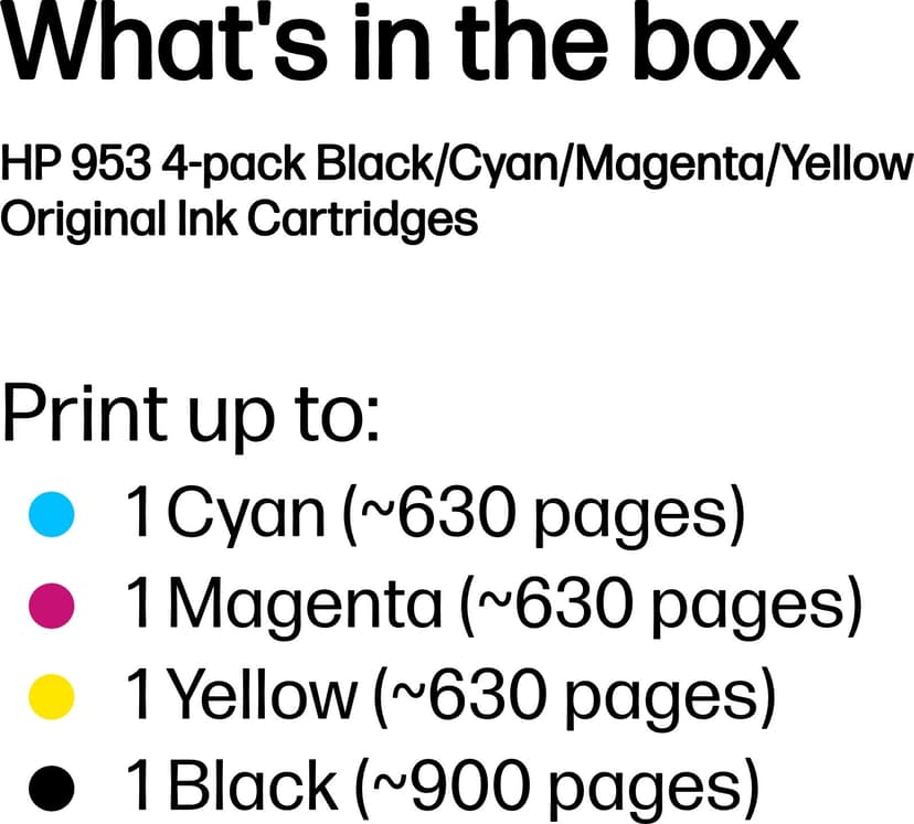 HP Bläck Multipack  (C/M/Y/K) 953 4-Pack