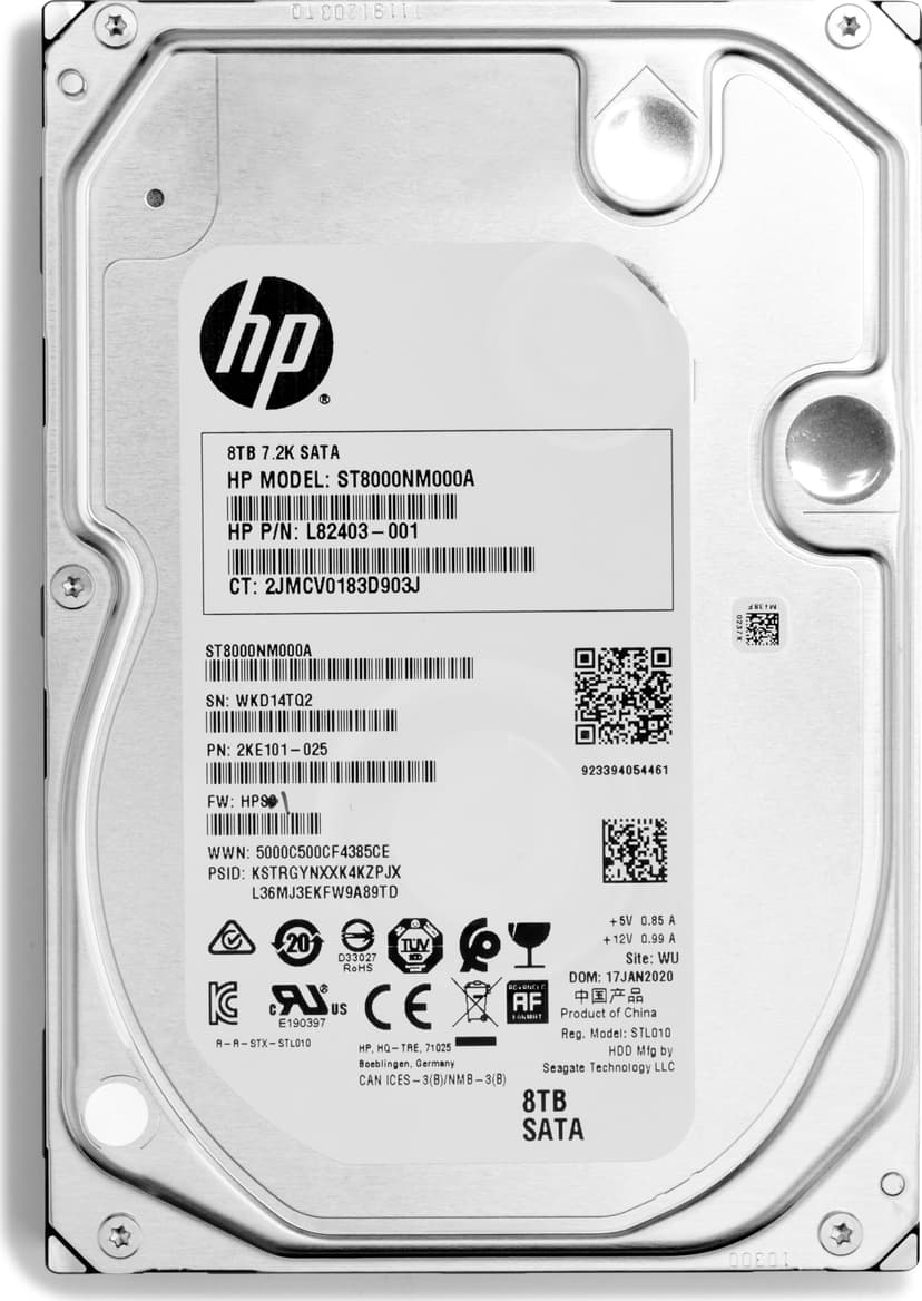 HP 8 Tt:n 3,5 tuuman SATA Enterprise -asema 7200 k/min 3.5" 7200r/min SATA SATA HDD