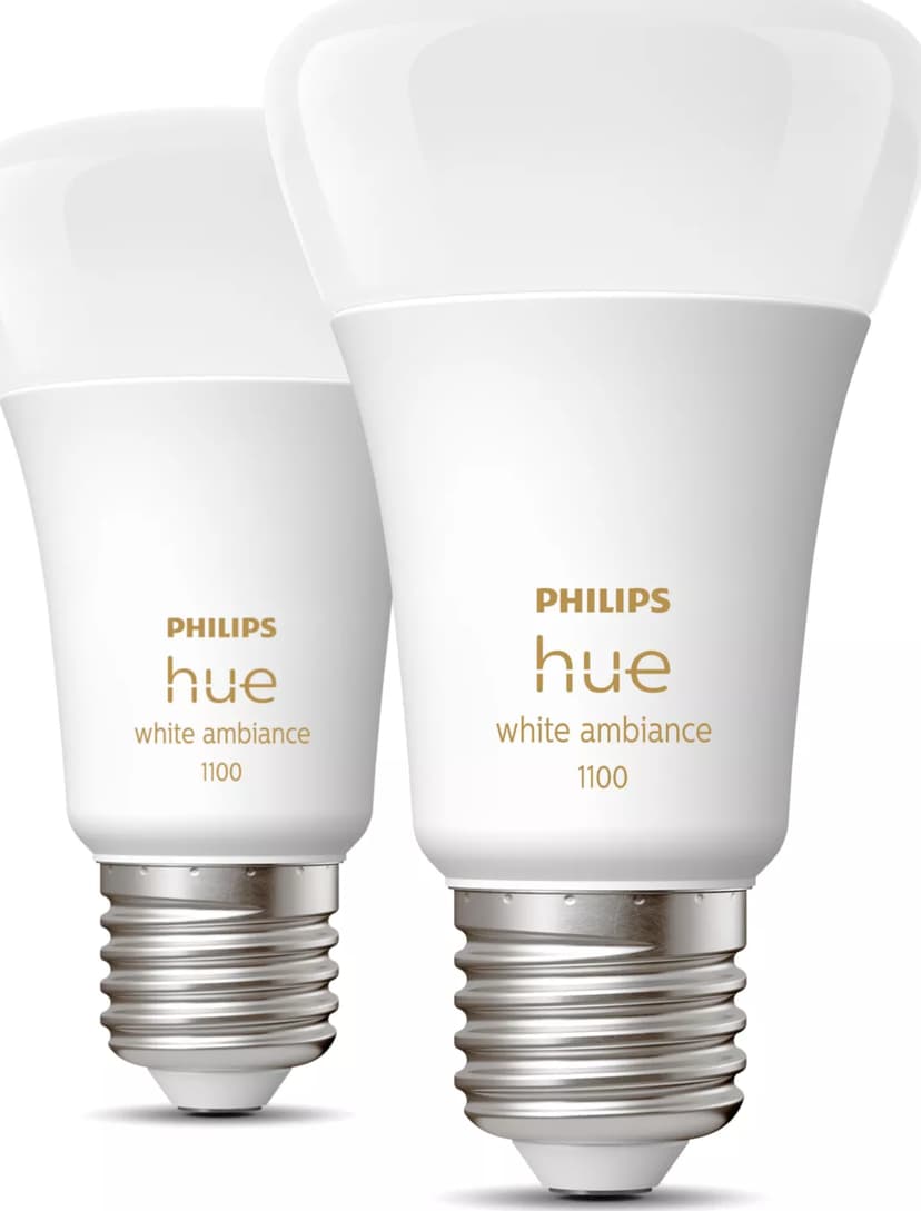 Philips Hue White ambiance A60 – E27 smart ljuskälla – 1100 (2-pack)