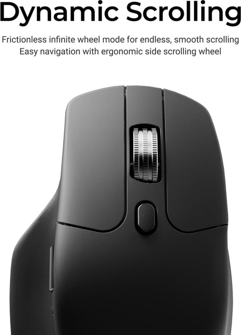 Keychron M6 8K Silent RF Wireless + Bluetooth + USB-C Mus Sort