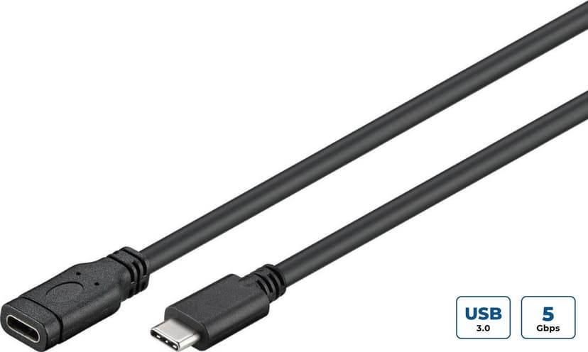 Microconnect USB cable 1m USB-C USB-C Sort