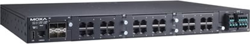 Moxa RKS-G4028 Håndtert L2 Gigabit Ethernet (10/100/1000) Strøm over Ethernet (PoE) Svart