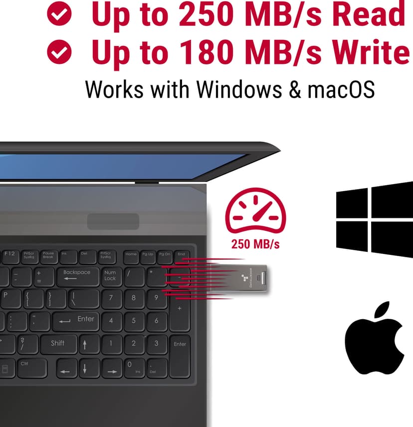 Datalocker DL GO 4GB USB-A Grå