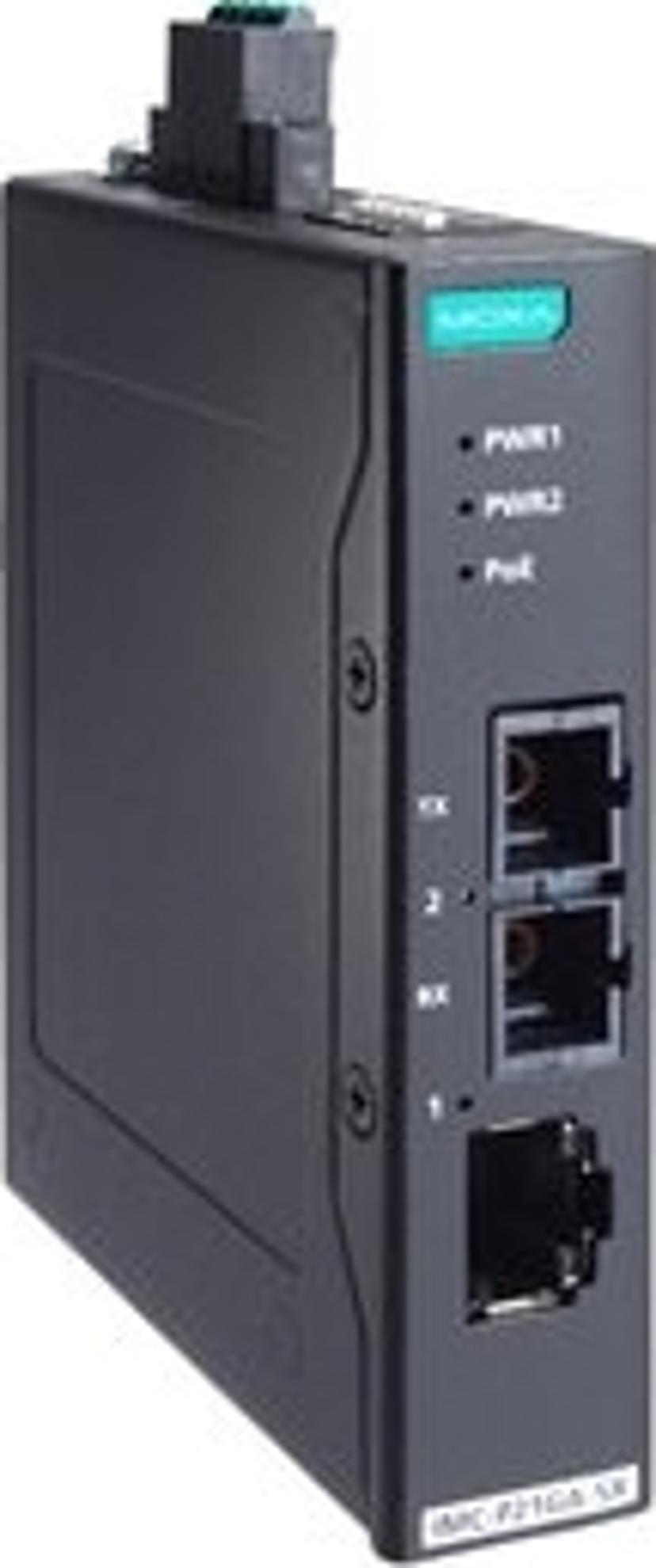 Moxa IMC-P21GA-G2-SX-SC PoE+ Industrial Media Converter