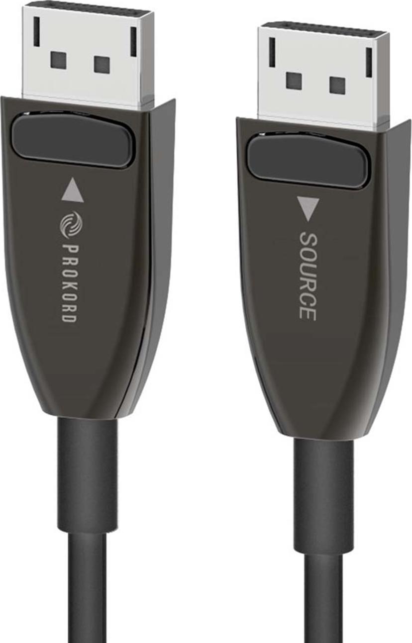 Prokord Cable DP - DP Active Optical Cable (AOC) 8K 50.0M Black 50m DisplayPort DisplayPort Svart