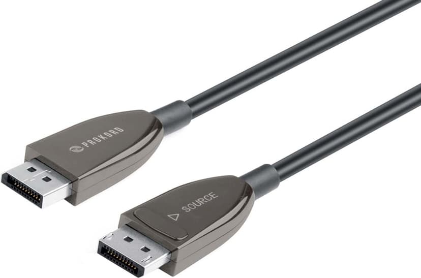 Prokord Cable DP - DP Active Optical Cable (AOC) 8K 50.0M Black 50m DisplayPort DisplayPort Svart