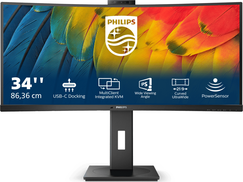 Philips 34B1U5600CH Curved - (Löytötuote luokka 2) 34" 3440 × 1440pixels VA 21:9 120Hz