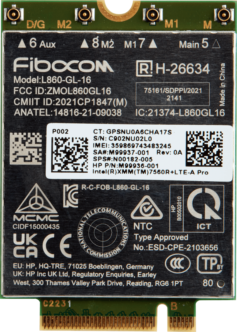HP XMM 7560 R+ LTE-Advanced Pro WWAN