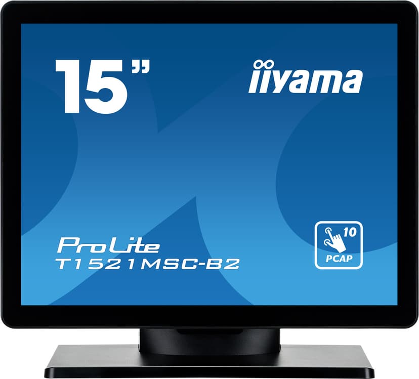iiyama ProLite T1521MSC-B2 computerskærm 38,1 cm (15") 1024 x 768 pixel XGA LED Berøringsskærm Bordplade Sort 15" 1024 × 768pixels TN 4:3