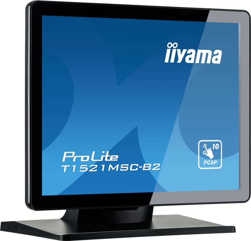 iiyama ProLite T1521MSC-B2 computerskærm 38,1 cm (15") 1024 x 768 pixel XGA LED Berøringsskærm Bordplade Sort 15" 1024 × 768pixels TN 4:3