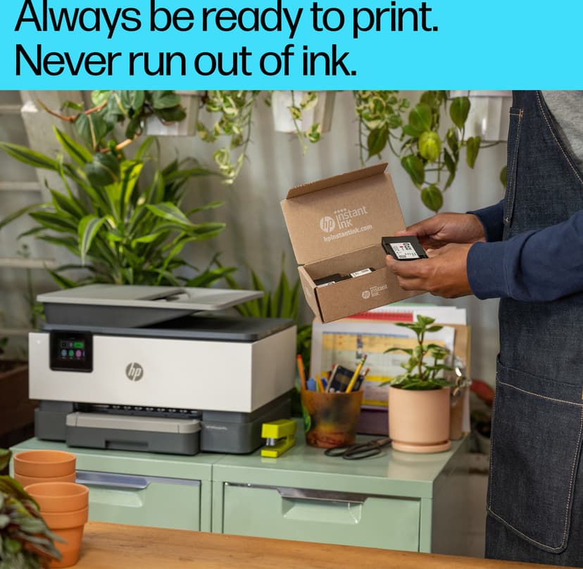 HP OfficeJet Pro 9122e Trådløs All-in-One Farge Skriver, Instant Ink; Tosidig utskrift