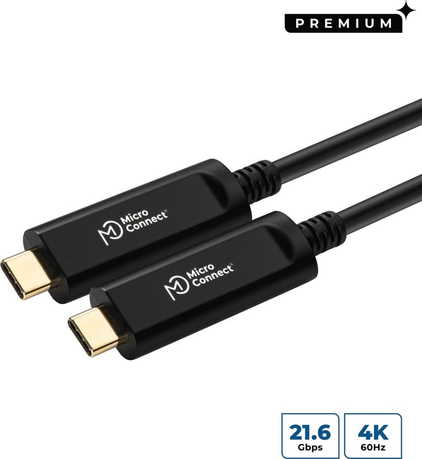 Microconnect Video optical cable 20m USB-C USB-C Svart