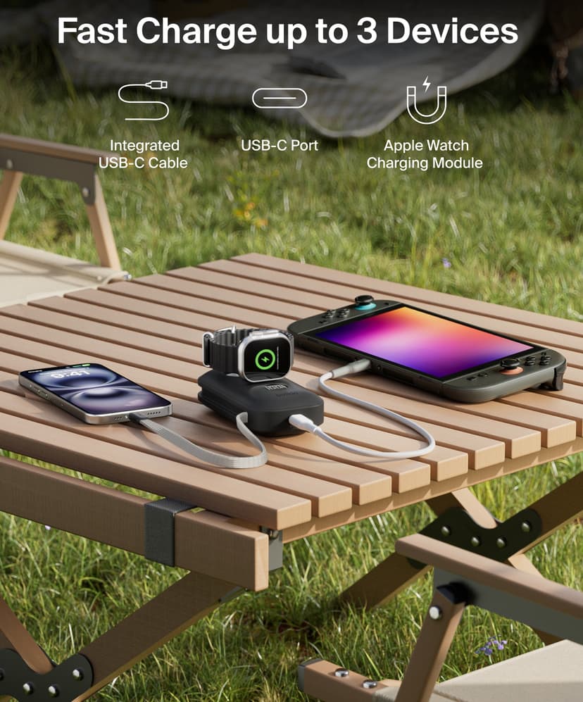 Belkin BoostCharge Pro PowerBank With Apple Watch Charger 10000mAh Svart