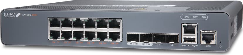 Juniper Networks Juniper EX4000-12P nettverkssvitsj Håndtert L2/L3 Gigabit Ethernet (10/100/1000) Strøm over Ethernet (PoE) 1U Grå