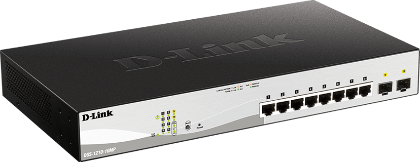D-Link DGS-1210-10MP/E 10xGE PoE+ Smart Switch 2xSFP PoE 130W